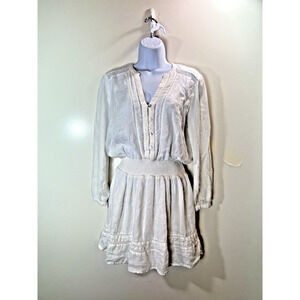 Rails Women’s Linen Blend Dress Size‎ XS White Coachella Beachy Boho Cottagecore